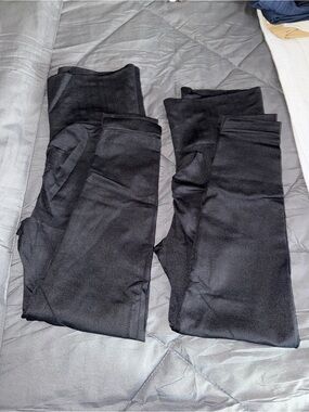 Black High-Waist Leggings - Pair